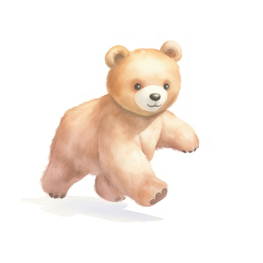 Baby cartoonish bear animal wildlife mammal. AI generated Image by rawpixel.