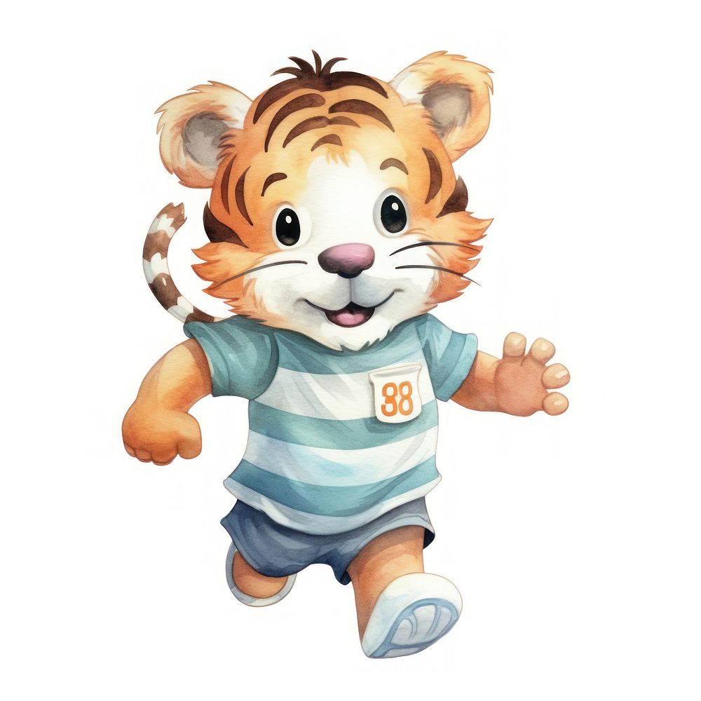 Baby cartoonish tiger mammal animal toy. 