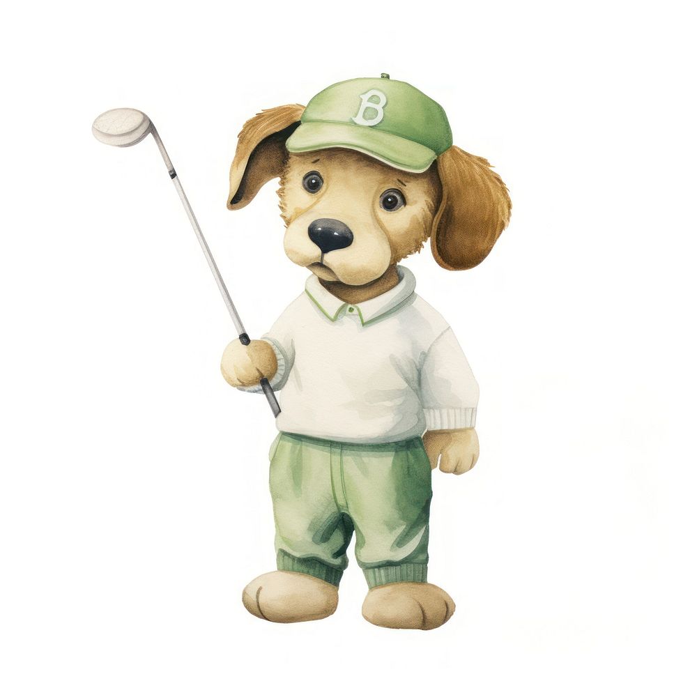 Baby cartoonish puppy figurine golf toy. AI generated Image by rawpixel.