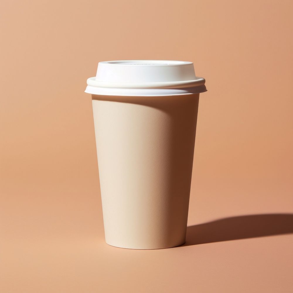 White paper cup hot coffee brown mug. AI generated Image by rawpixel.
