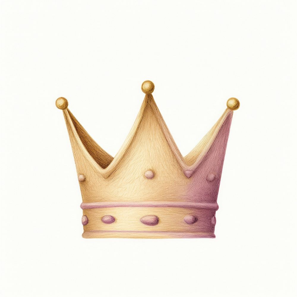 Gold crown white background accessories accessory. AI generated Image by rawpixel.