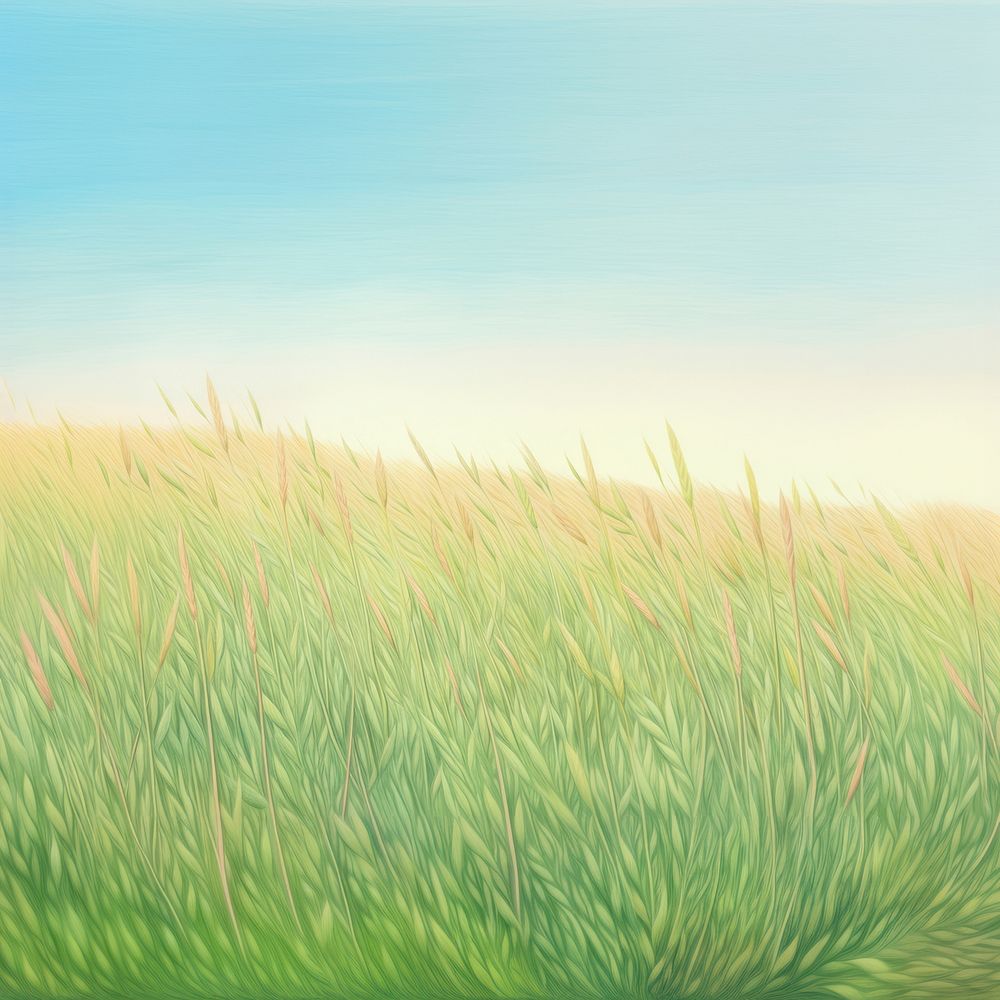 Grass field landscape outdoors nature. AI generated Image by rawpixel.