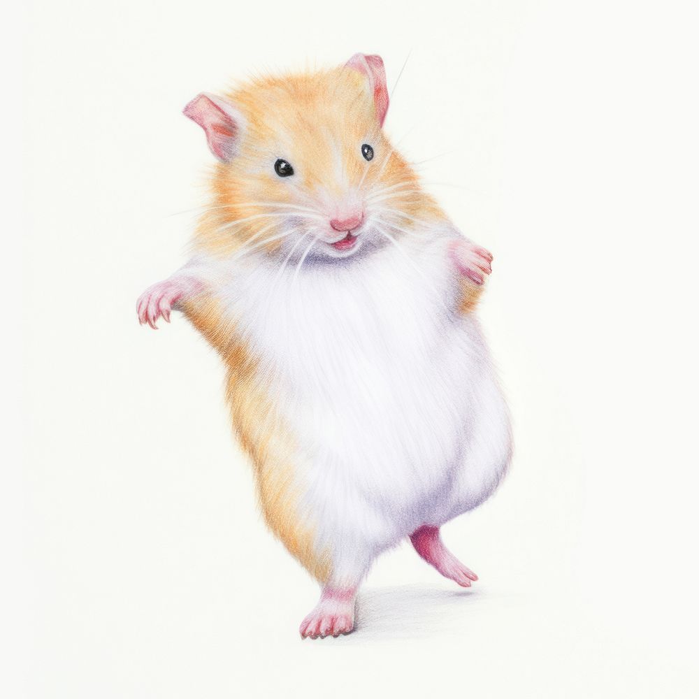 Hamster dancing rat rodent animal. 