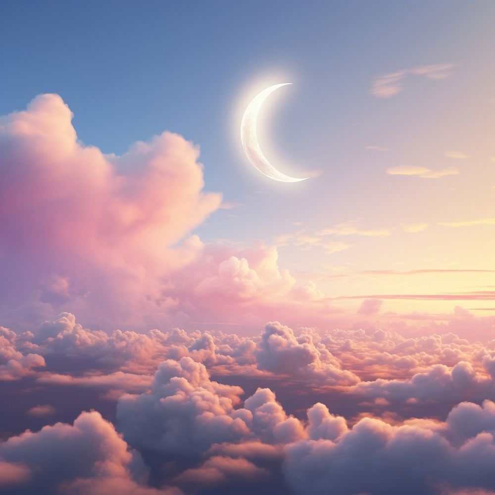 Cloud sky astronomy crescent. 