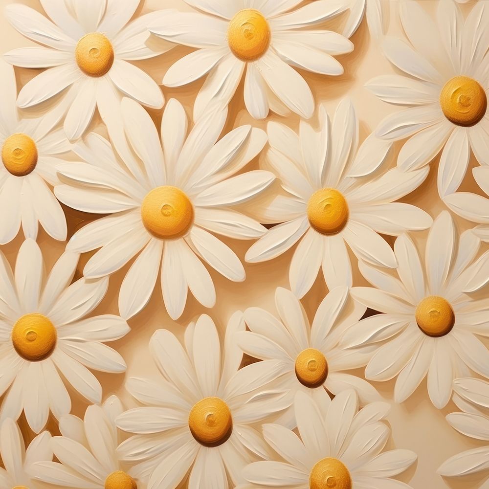 Wallpaper pattern daisy flower petal. | Premium Photo Illustration