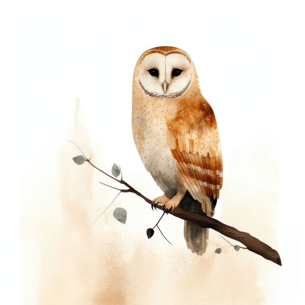 Common barn owl animal bird wildlife. AI generated Image by rawpixel.
