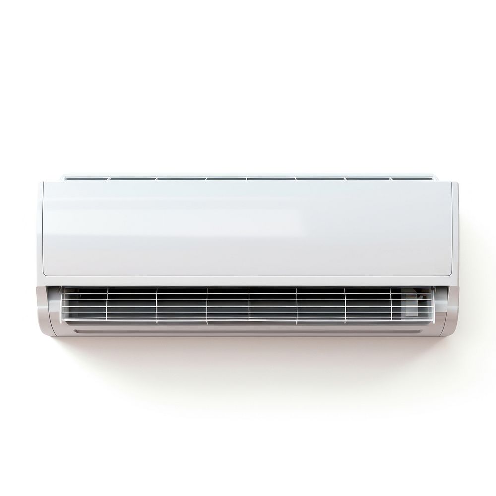 Air conditioner white background architecture technology. AI generated Image by rawpixel.