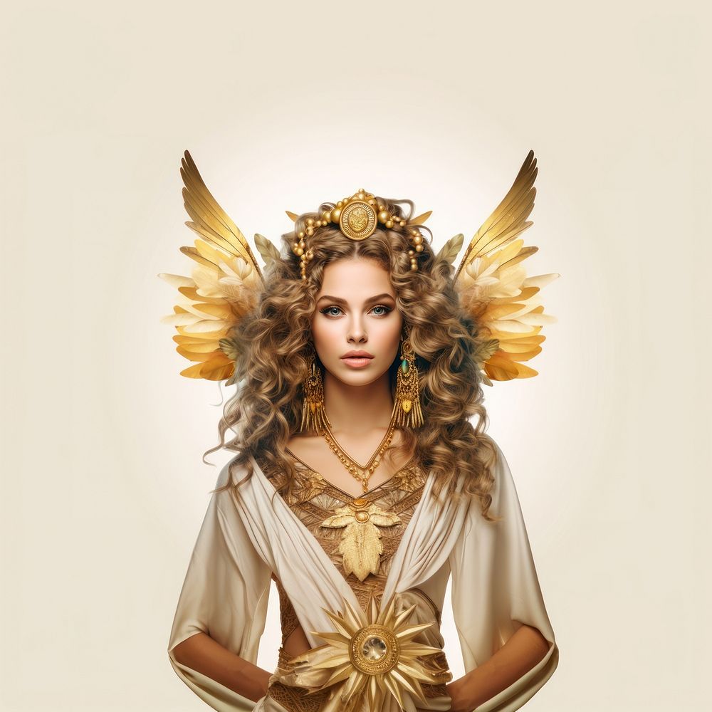 Goddess portrait costume angel. AI generated Image by rawpixel.