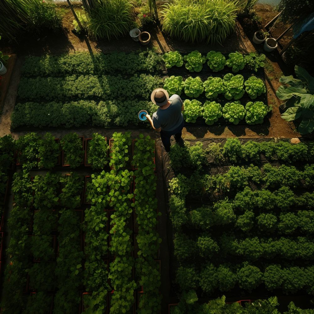 Garden vegetable gardening outdoors. AI generated Image by rawpixel.
