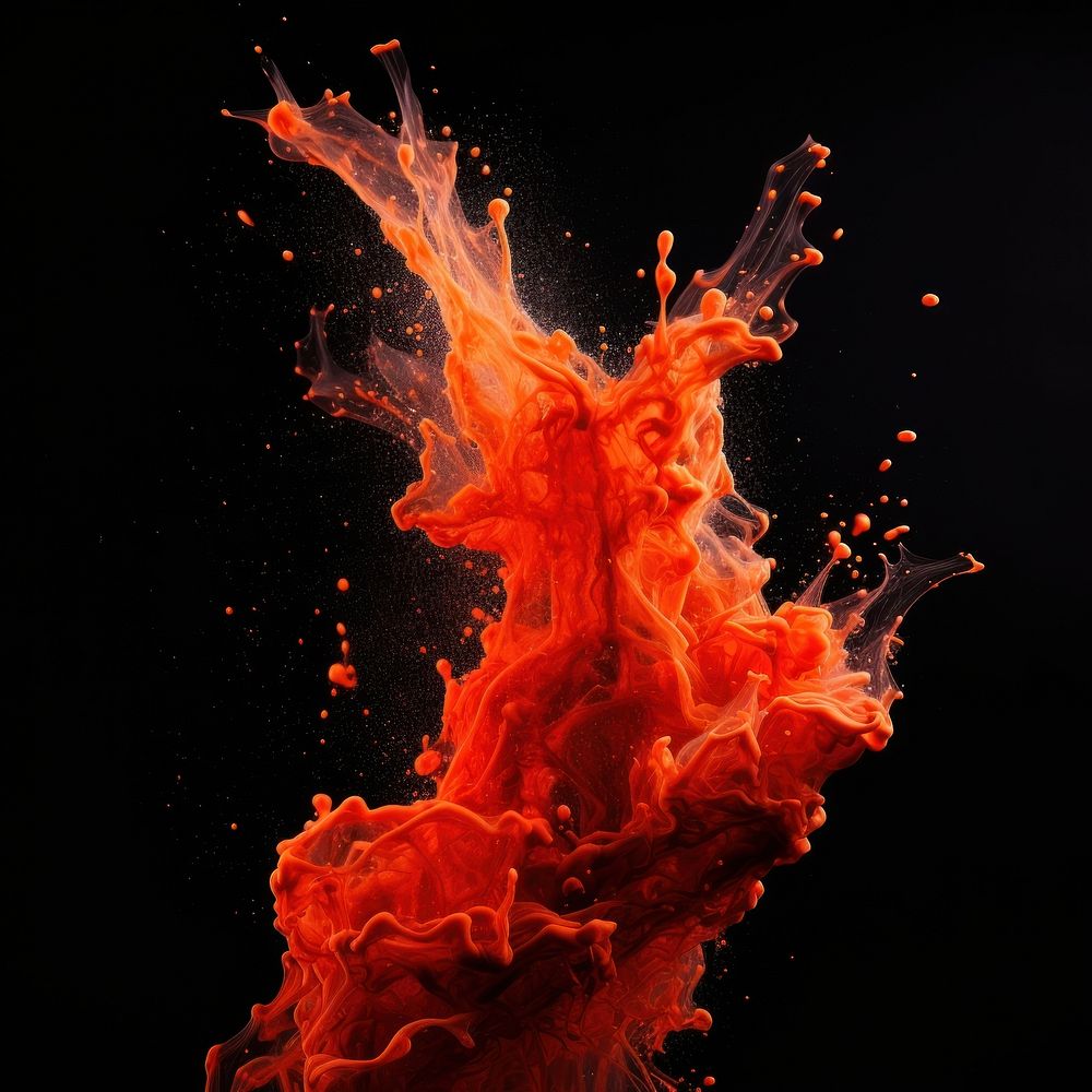 Lava Spurting Splashing Fire Black 