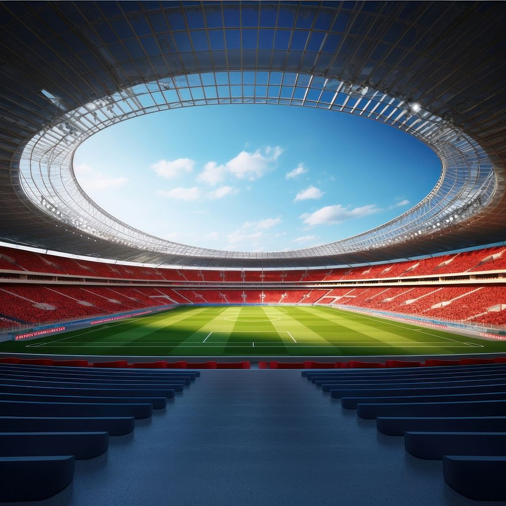 Football stadium sports architecture. AI generated Image by rawpixel.