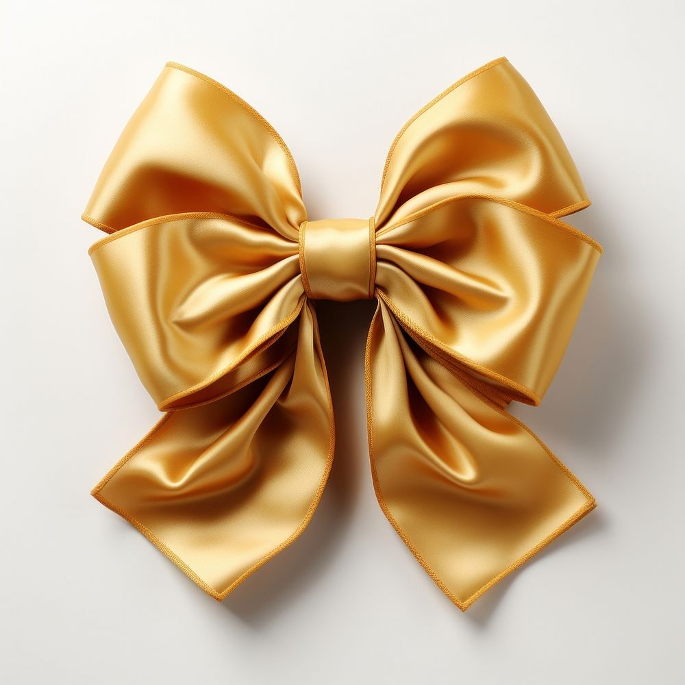 Gold ribbon toy white background celebration accessories. AI generated Image by rawpixel.