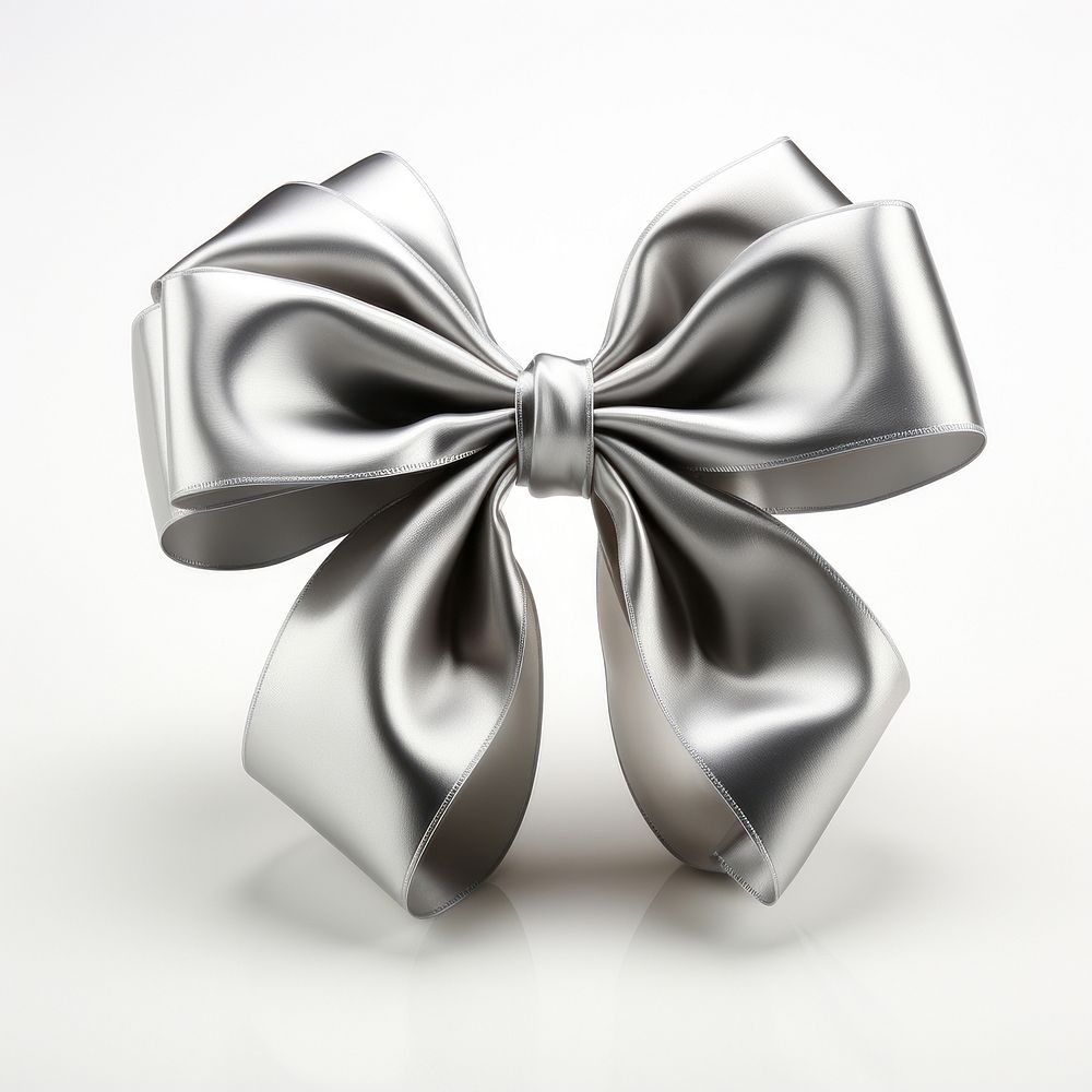 Silver ribbon toy jewelry white background celebration. AI generated Image by rawpixel.