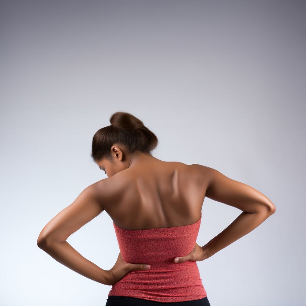 Fit woman's back, rear view. AI generated Image by rawpixel.