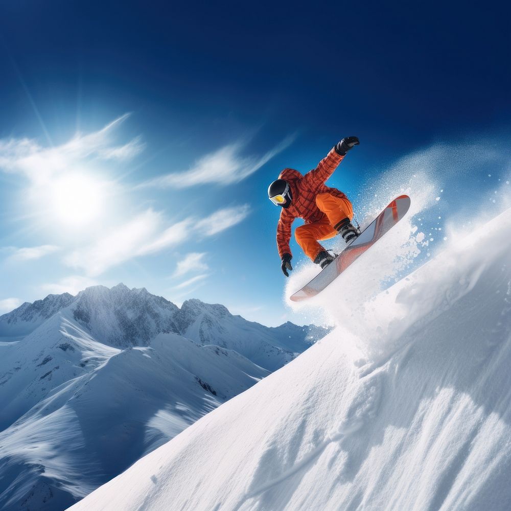 Snowboarding sports. AI generated Image by rawpixel.