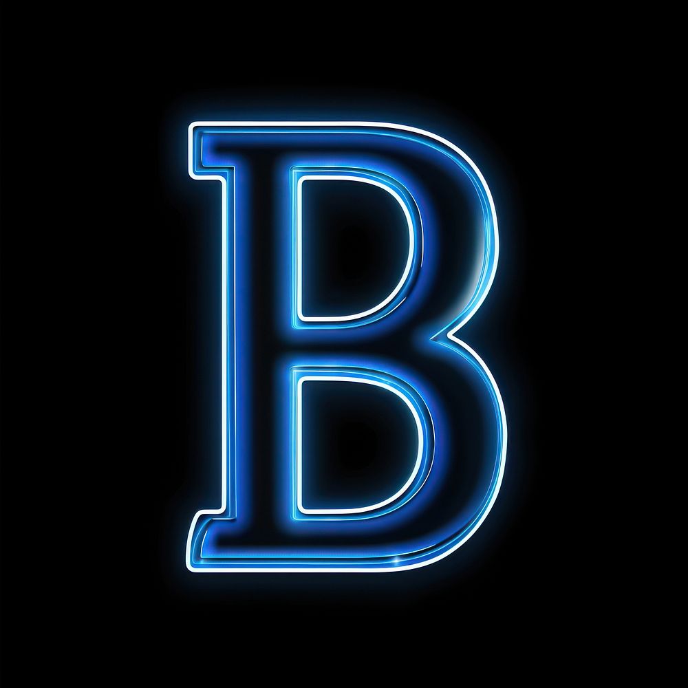 A alphabet icon number black light. AI generated Image by rawpixel.