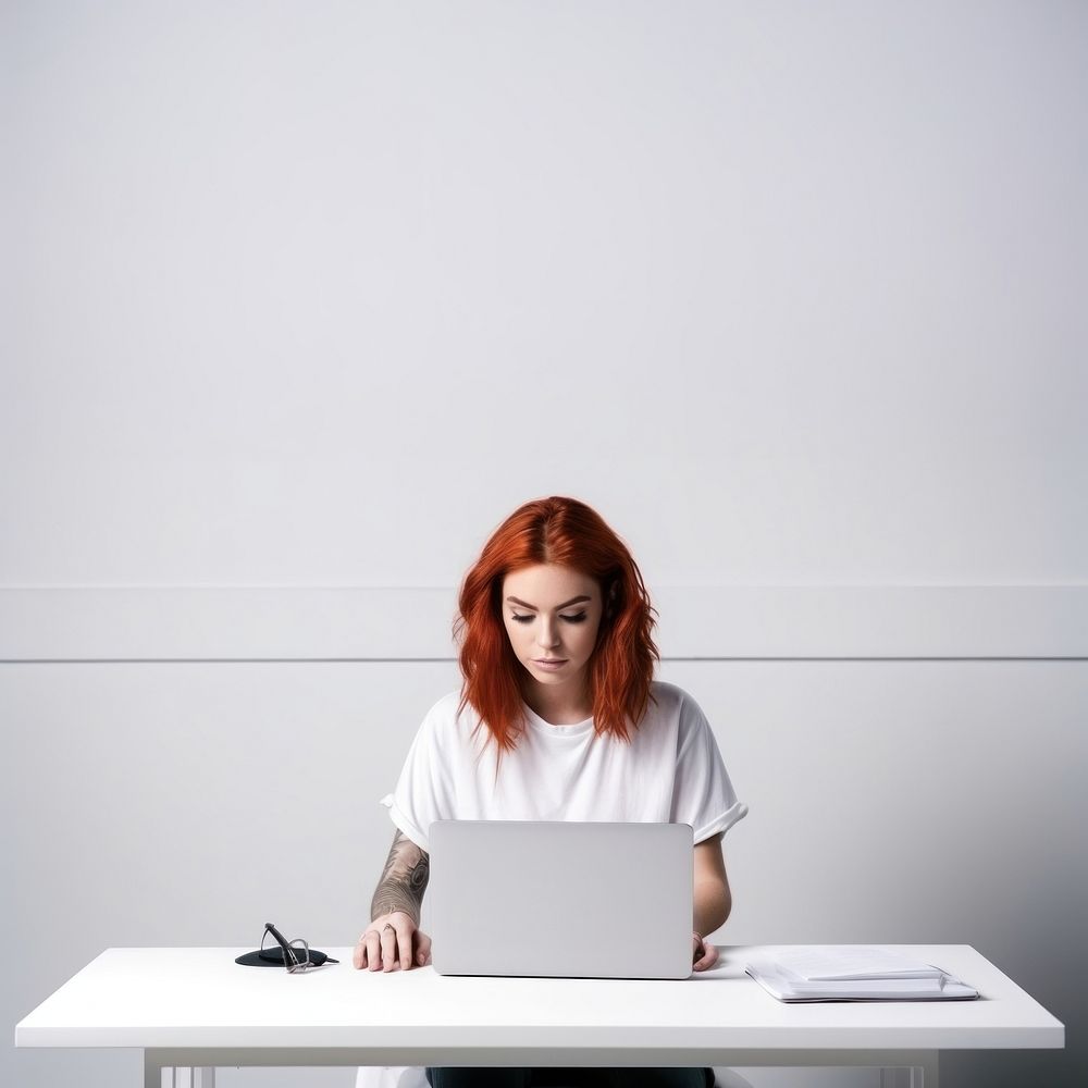 Table furniture portrait sitting. AI generated Image by rawpixel.