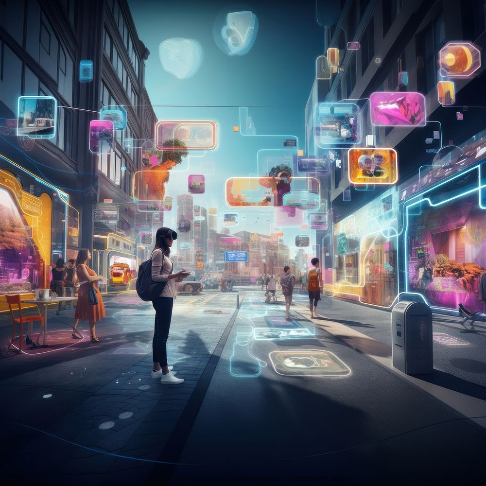 Metaverse city. AI generated Image by rawpixel.