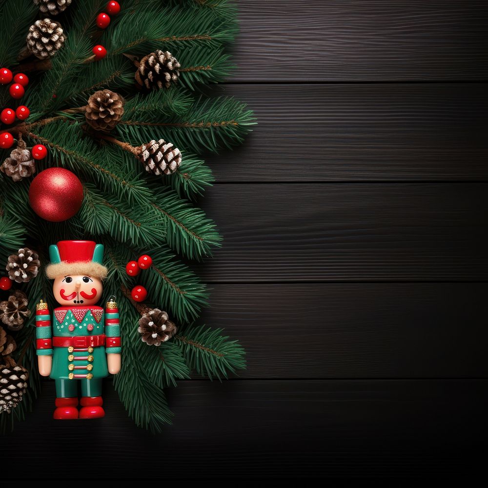 Christmas nutcracker background. 