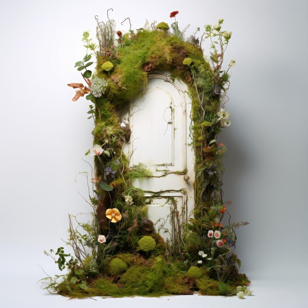 Flower plant moss architecture. AI generated Image by rawpixel.