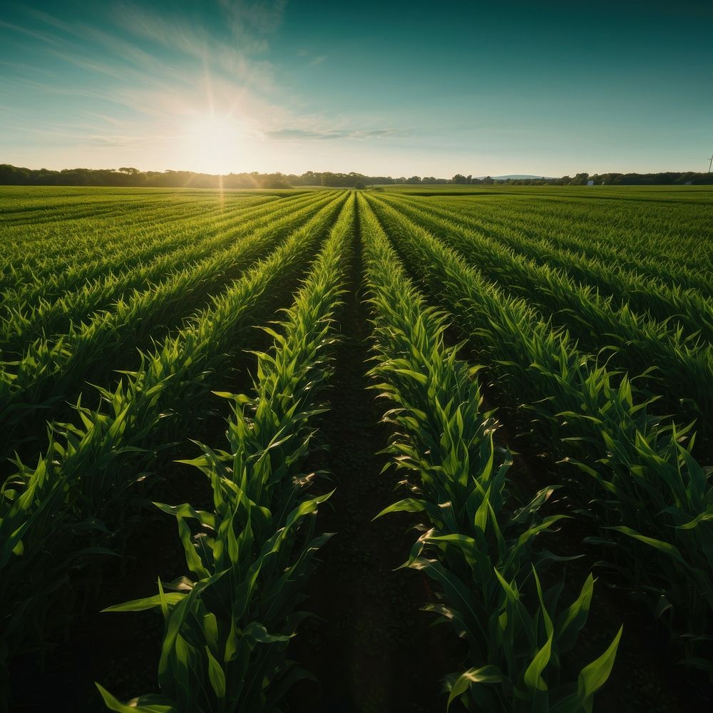 Corn field, farm agriculture. AI generated Image by rawpixel.