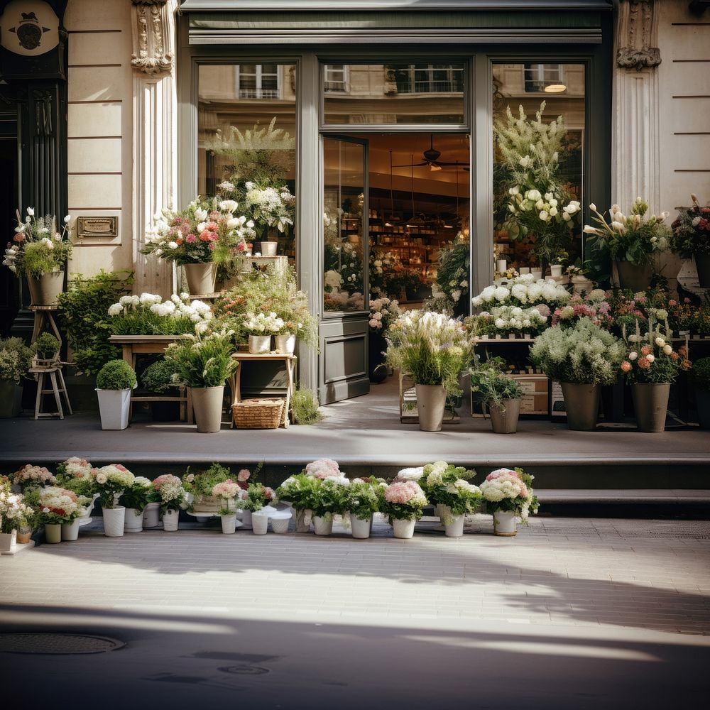 Flower plant city architecture. AI generated Image by rawpixel.