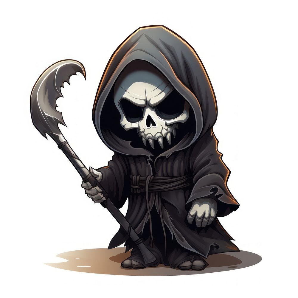 Cute grim reaper halloween drawing | Premium Photo Illustration - rawpixel