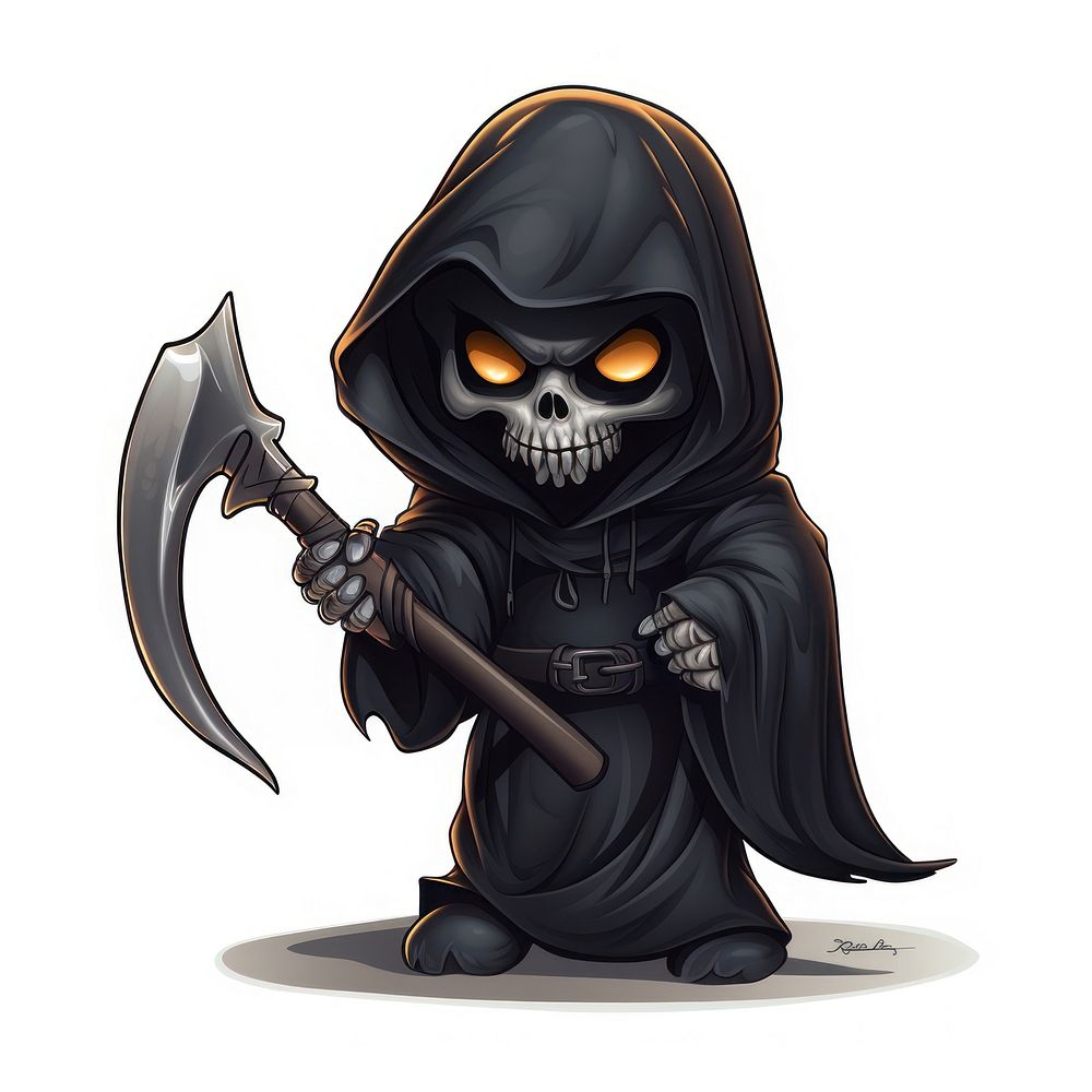 Cute grim reaper representation aggression | Free Photo Illustration ...