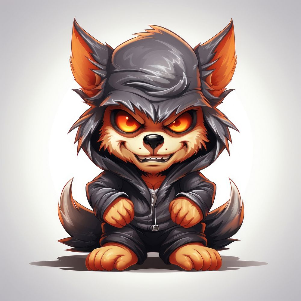 Cute humanoid werewolve drawing representation publication. AI generated Image by rawpixel.