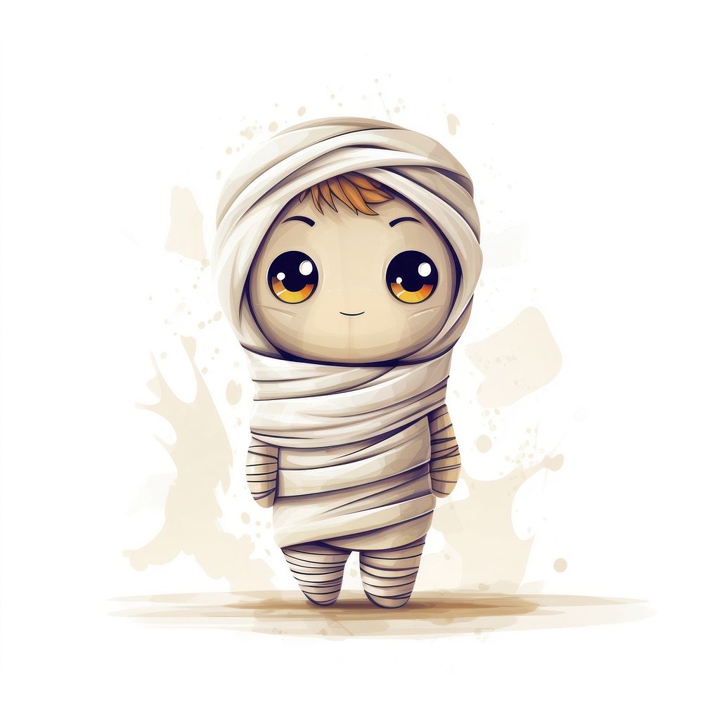 Cute mummy drawing toy representation. AI generated Image by rawpixel.