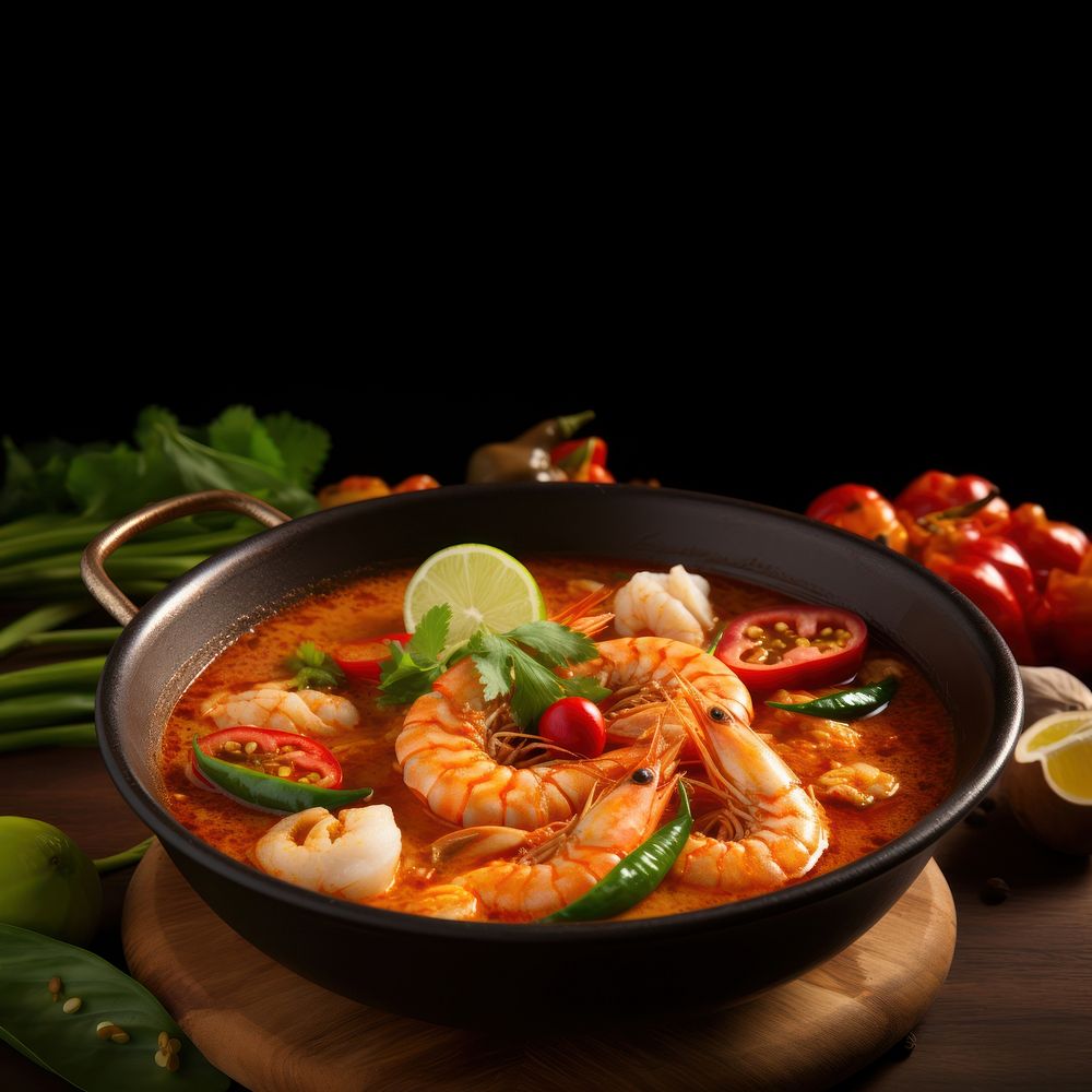 Tom Yum Goong, Thai food. AI generated Image by rawpixel.