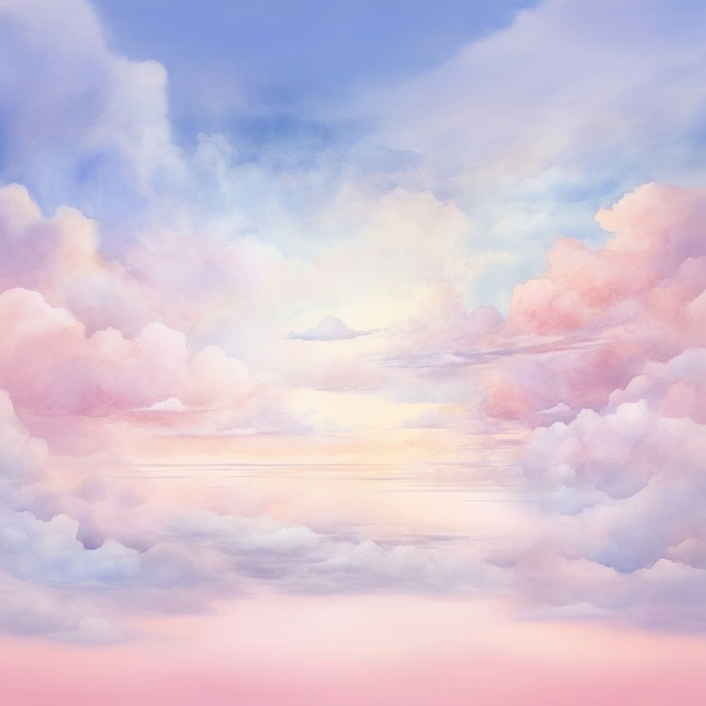 Pastel sky outdoors nature cloud. AI generated Image by rawpixel.