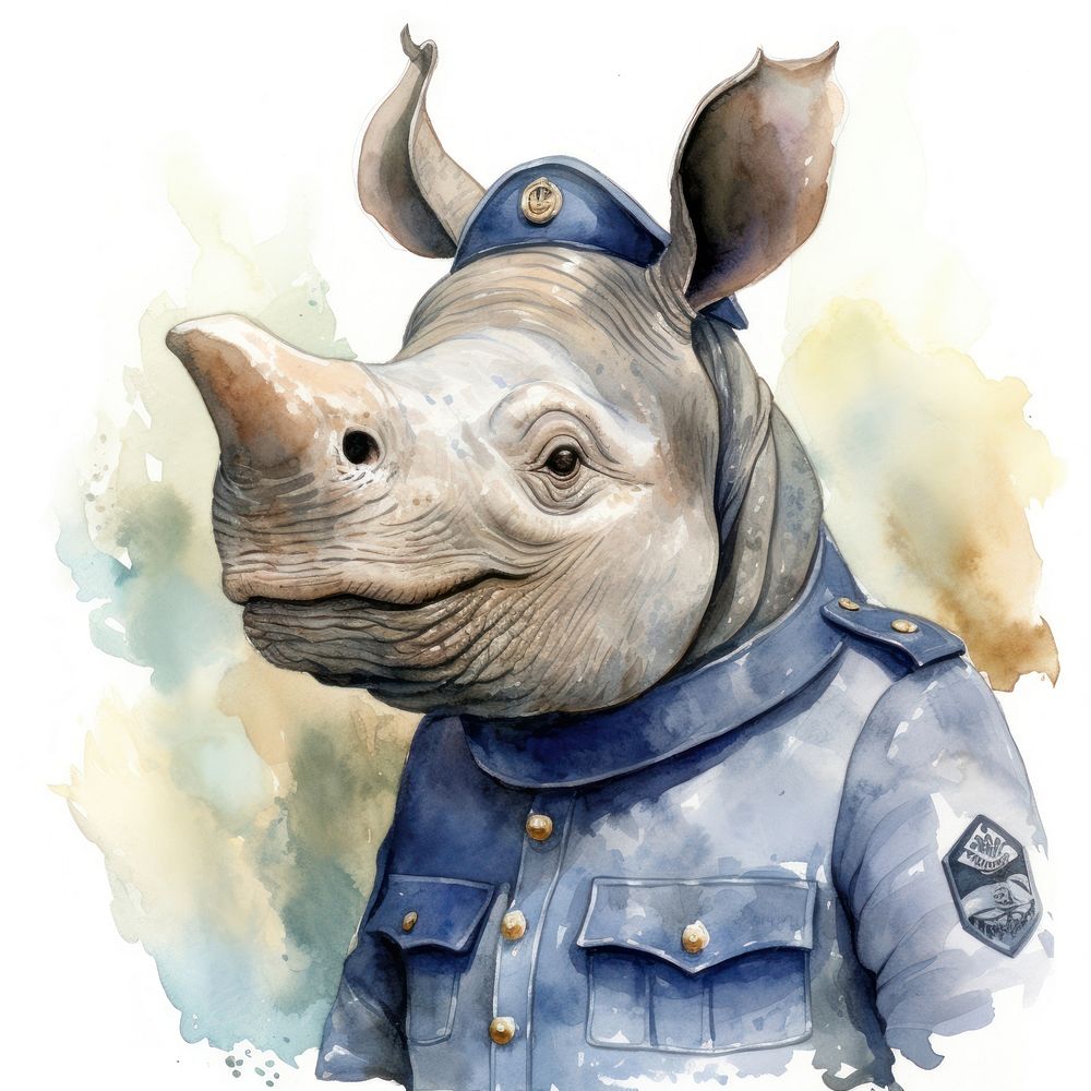Rhinoceros animal mammal protection. AI generated Image by rawpixel.