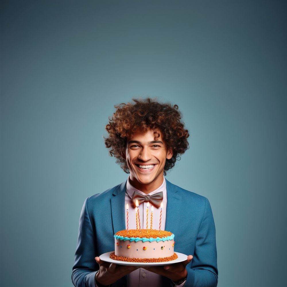 Birthday party cake portrait. AI generated Image by rawpixel.