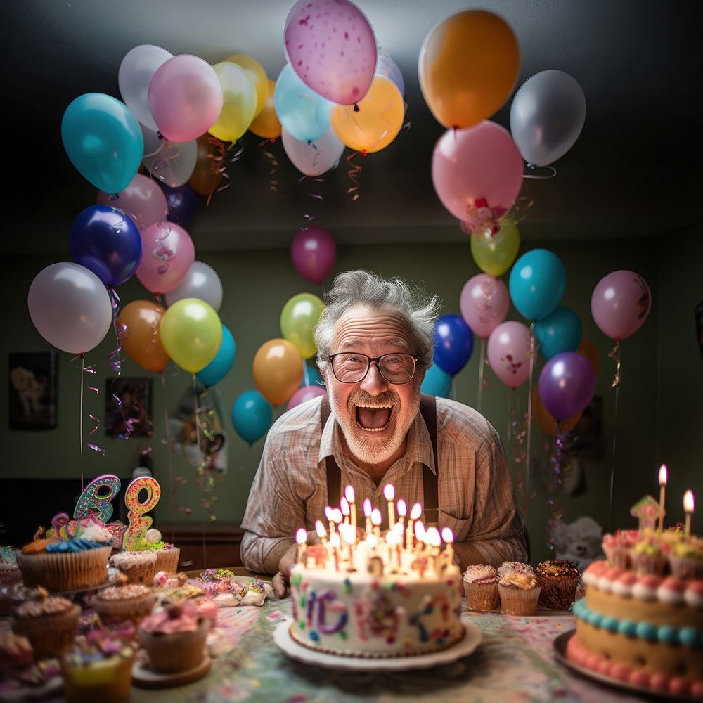 Happy Birthday fun birthday balloon. AI generated Image by rawpixel.