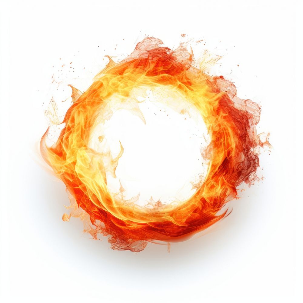 Fire circle shape white background. | Free Photo - rawpixel