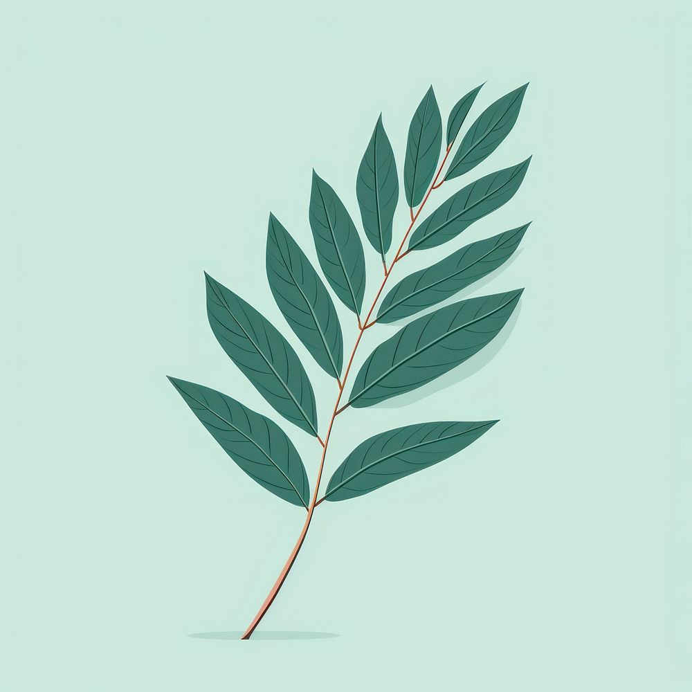 Botanical leaf plant herbs tree. AI generated Image by rawpixel.