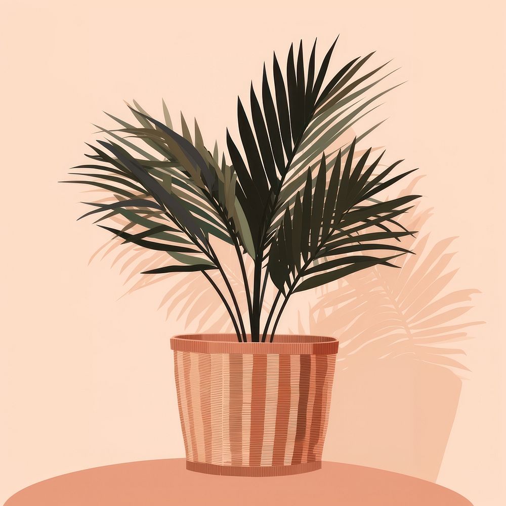 Palm plant leaf houseplant. AI generated Image by rawpixel.
