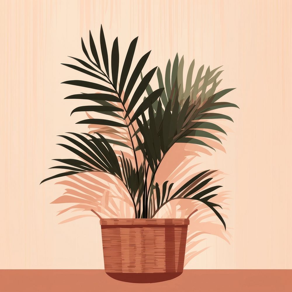 Palm plant leaf art. AI generated Image by rawpixel.