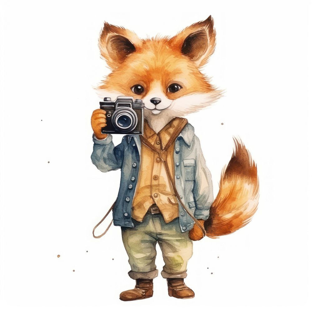 Fox camera fox mammal. AI generated Image by rawpixel.