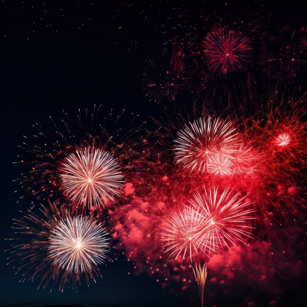 Fireworks night outdoors sky. AI generated Image by rawpixel.