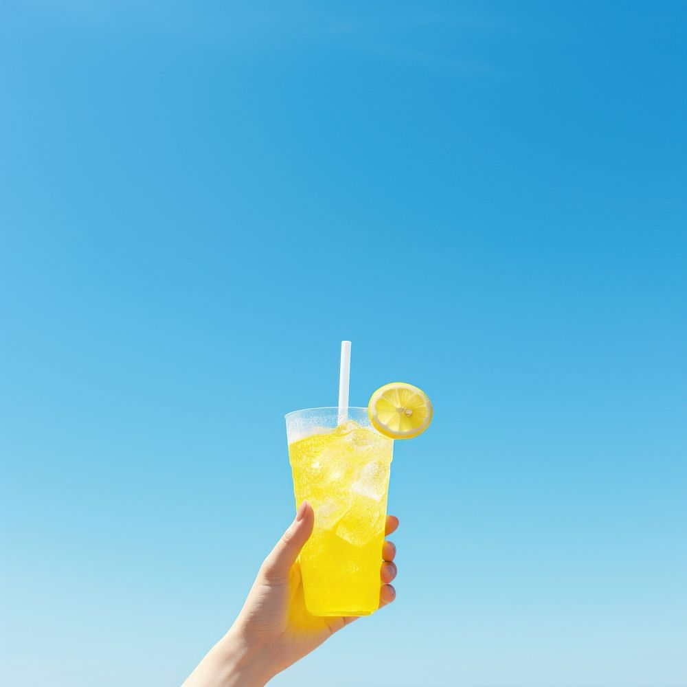 Lemonade soda, Summer drink. 