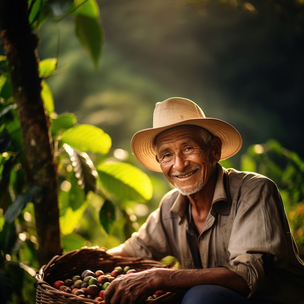 Landscape outdoors farmer. 