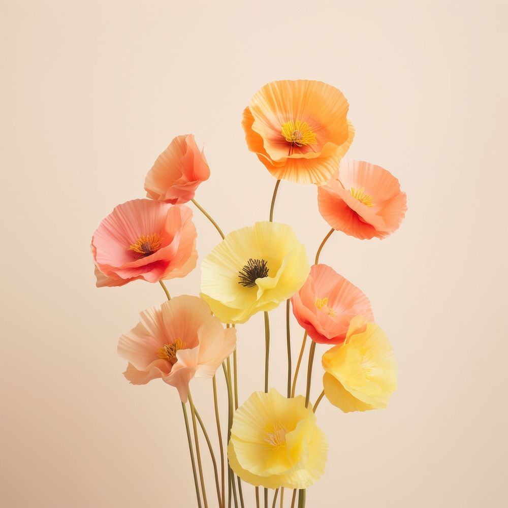 Poppy yellow flower petal. 