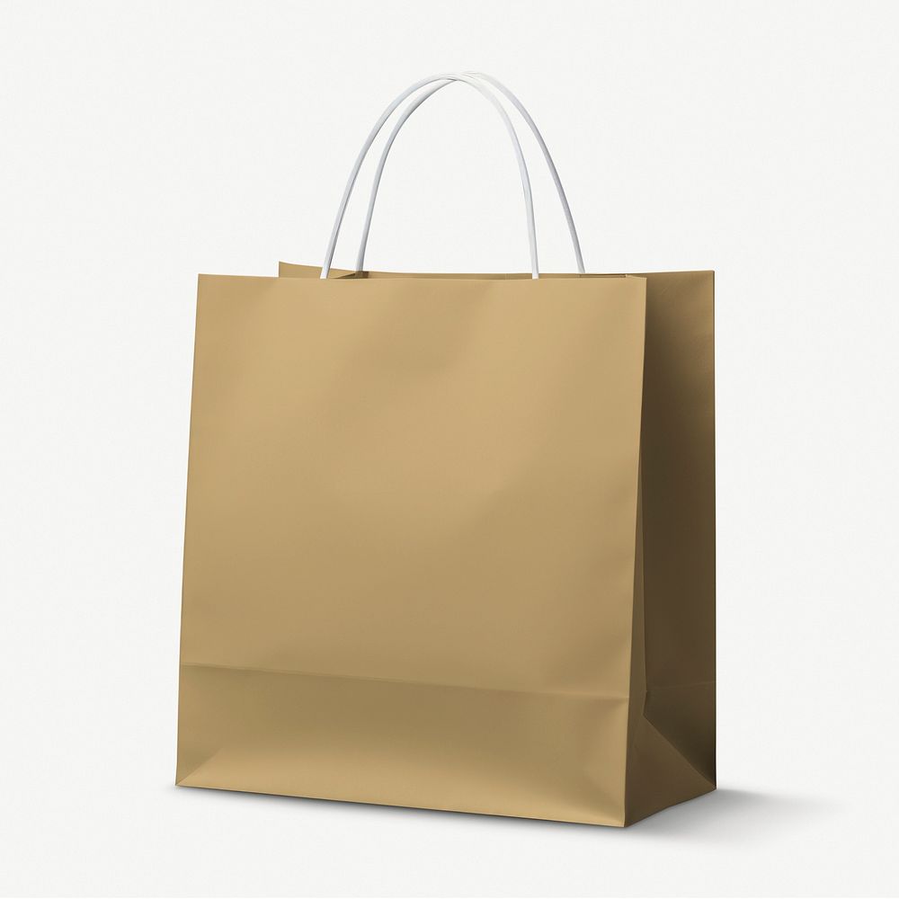 Paper shopping bag mockup psd