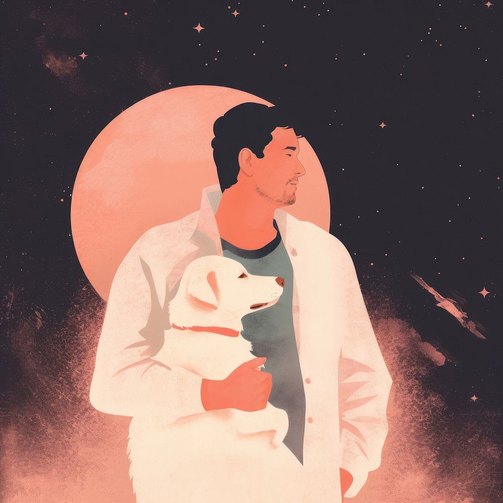 Astronomy night adult man. AI generated Image by rawpixel.
