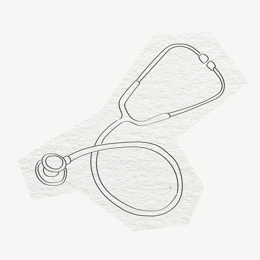 Stethoscope aesthetic line art illustration