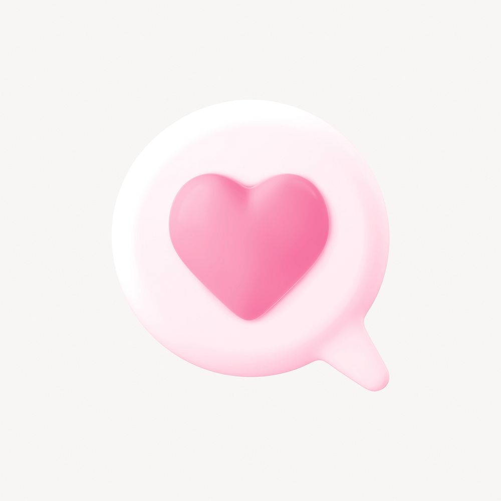 Heart bubble, 3d design resource