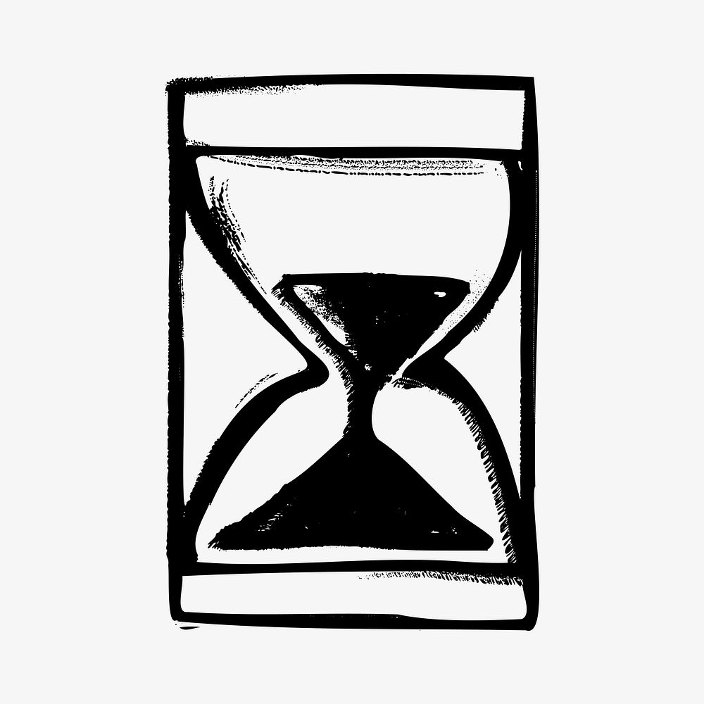 Hourglass doodle illustration vector