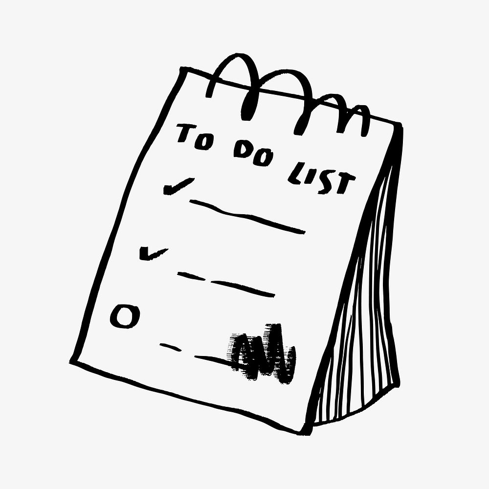To do list, routine management doodle illustration vector